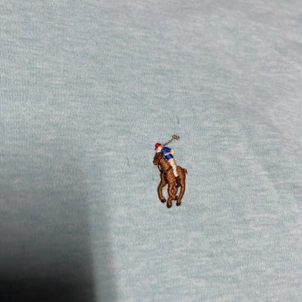 Polo Ralph Lauren Mens Polo Button Up turquoise big and tall Size 3XL flesh pony
